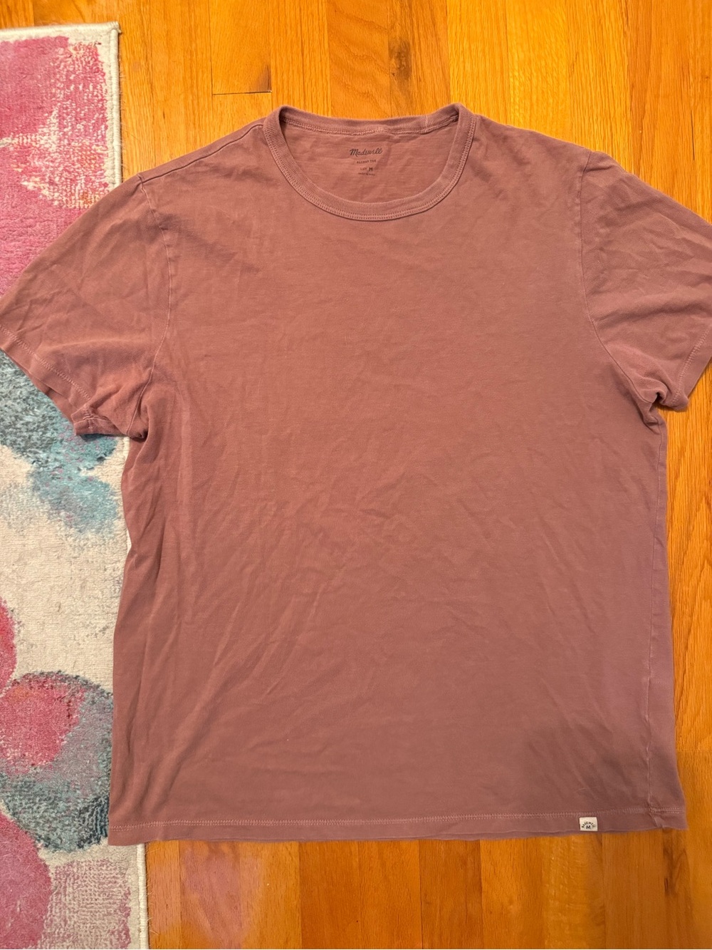 Madewell Short-Sleeve Crewneck Tee in Dusty Mauve